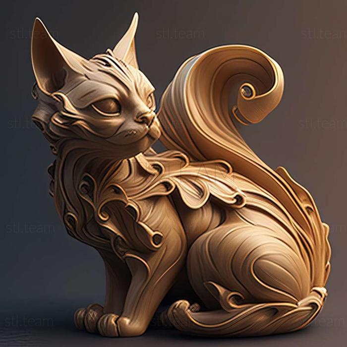 3D model Dragon Li cat (STL)